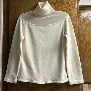 Collection top -long sleeves, off white, cowl neck, soft, excellent condition.
